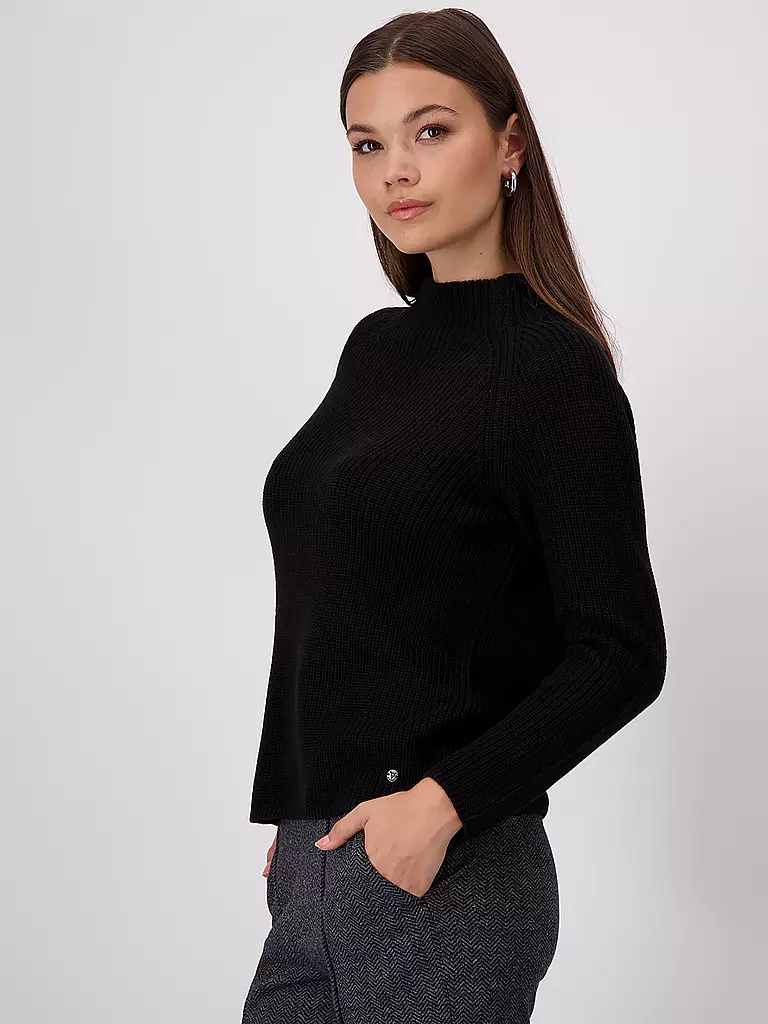 MONARI Rollkragenpullover  schwarz