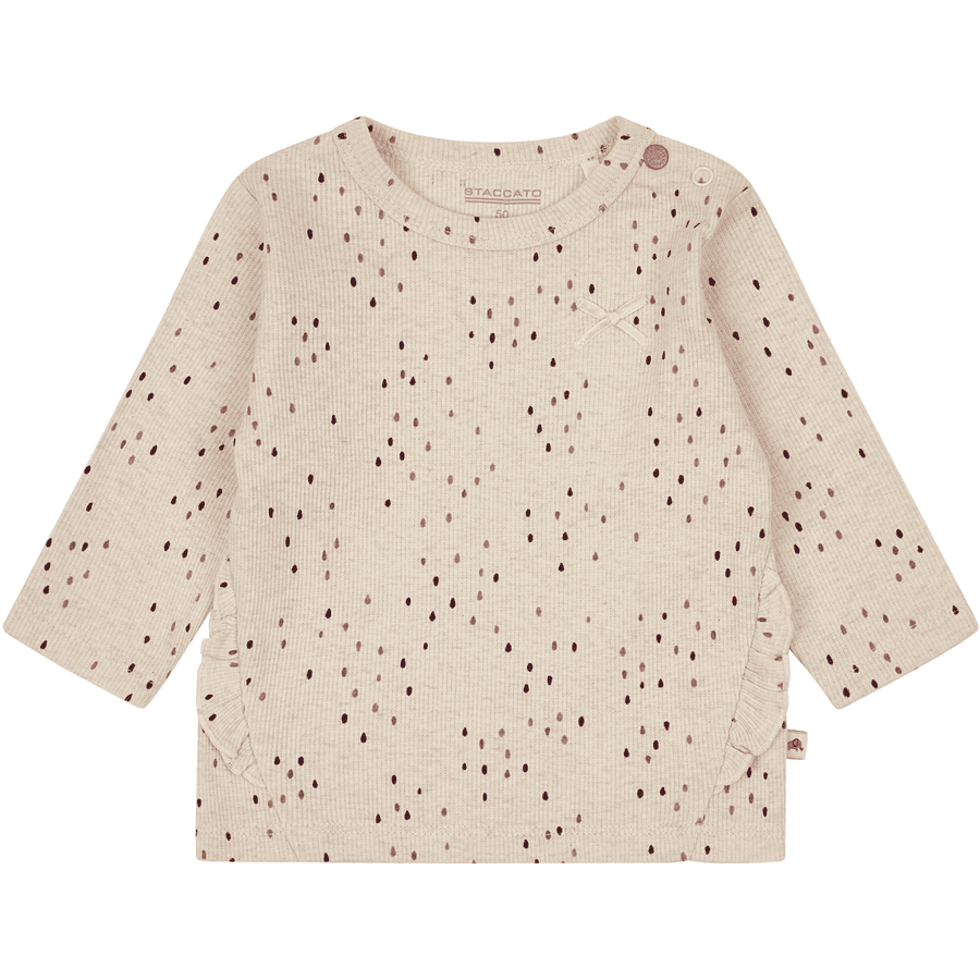 STACCATO Shirt cream melange gemustert