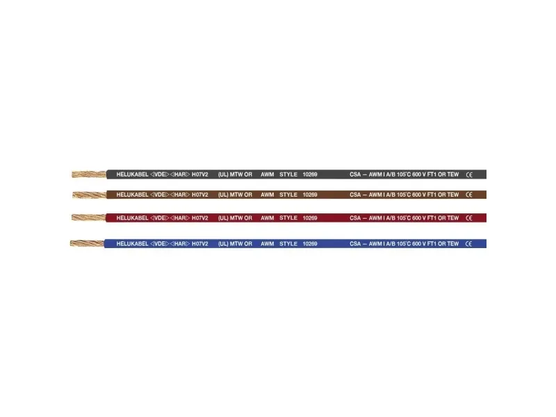 Helukabel 64187-152 Enkeltleder H07V2-K 1 x 10 mm² Sort 152 m