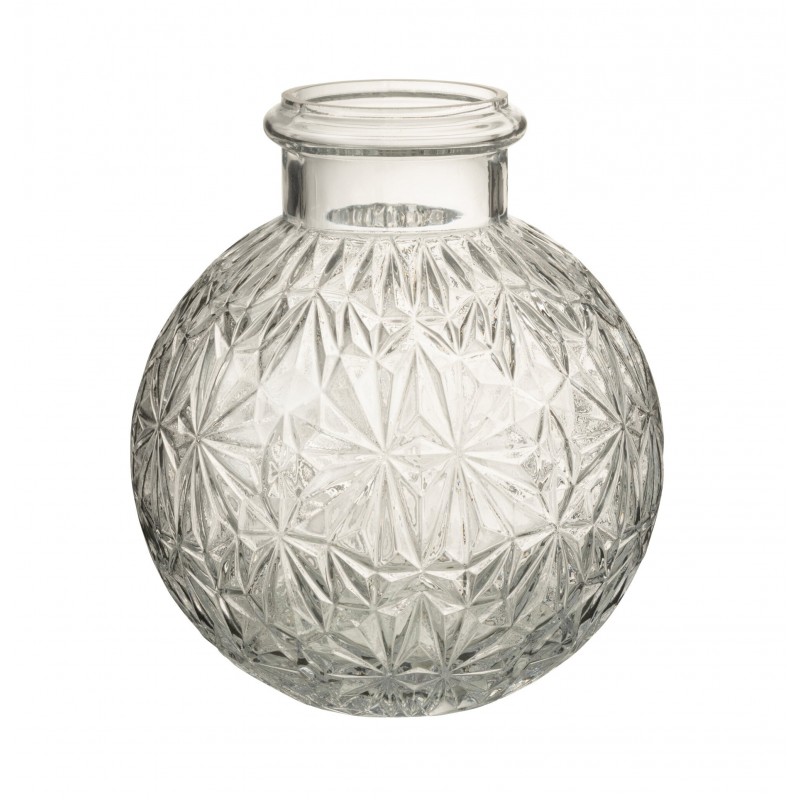 Vase boule en verre transparent l24*l24*h27cm