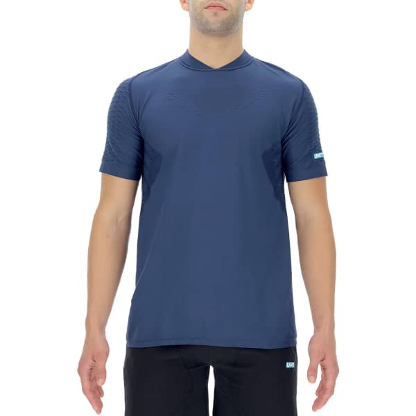 T-shirt running UYN MAN RUN FIT OW SHIRT SH_SL DRESS BLUE
