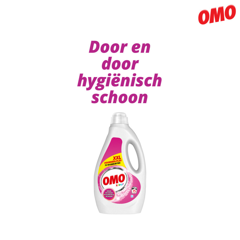 2x OMO Vloeibaar Wasmiddel Kleur 75 Wasbeurten3750 ml