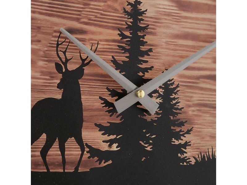 Boltze Wanduhr Ludwig Nature/Schwarz Analoge Uhr