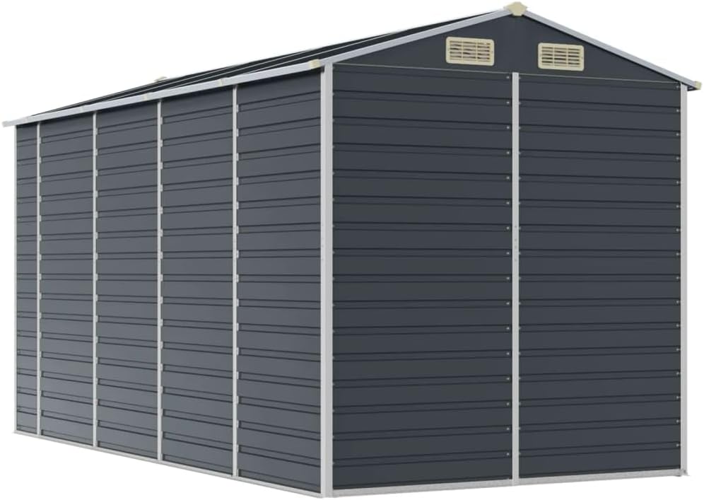 Kangmusi Ger?tehaus Anthrazit 191x385x198 cm Verzinkter Stahl, kangmusi3188256