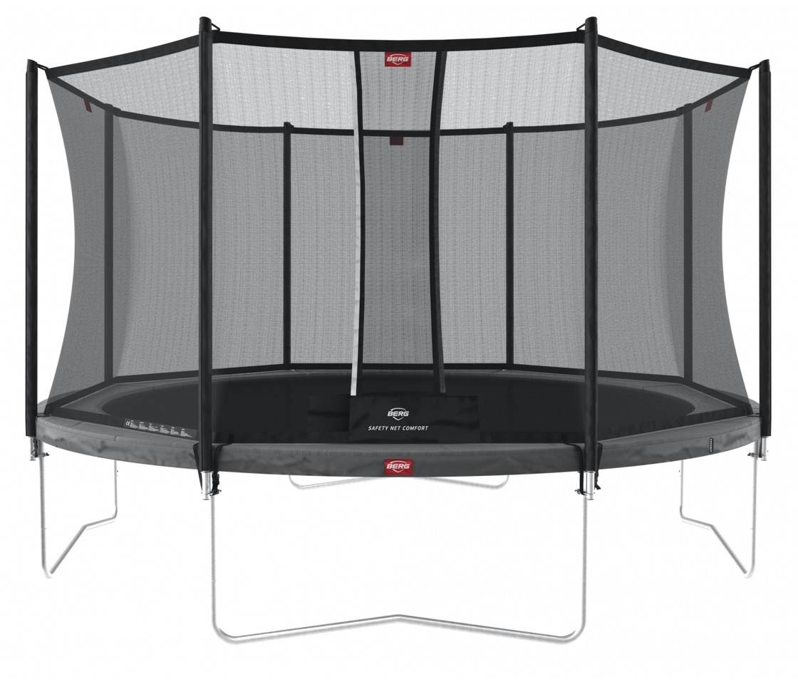 BERG - Favorit 430 Trampolin + Comfort Sikkerhedsnet - Grå