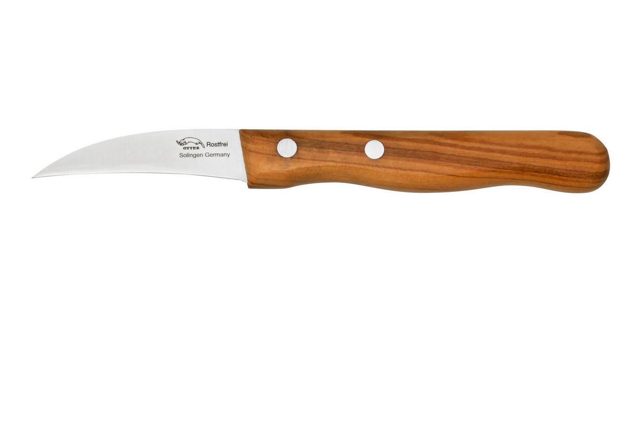 Otter Paring Knife 1011 OL Curved Stainless Olive, schilmes