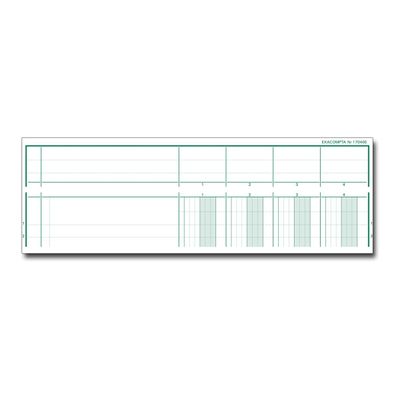 Exacompta - Piqûre tête paresseuse - 4 colonnes par page - A4