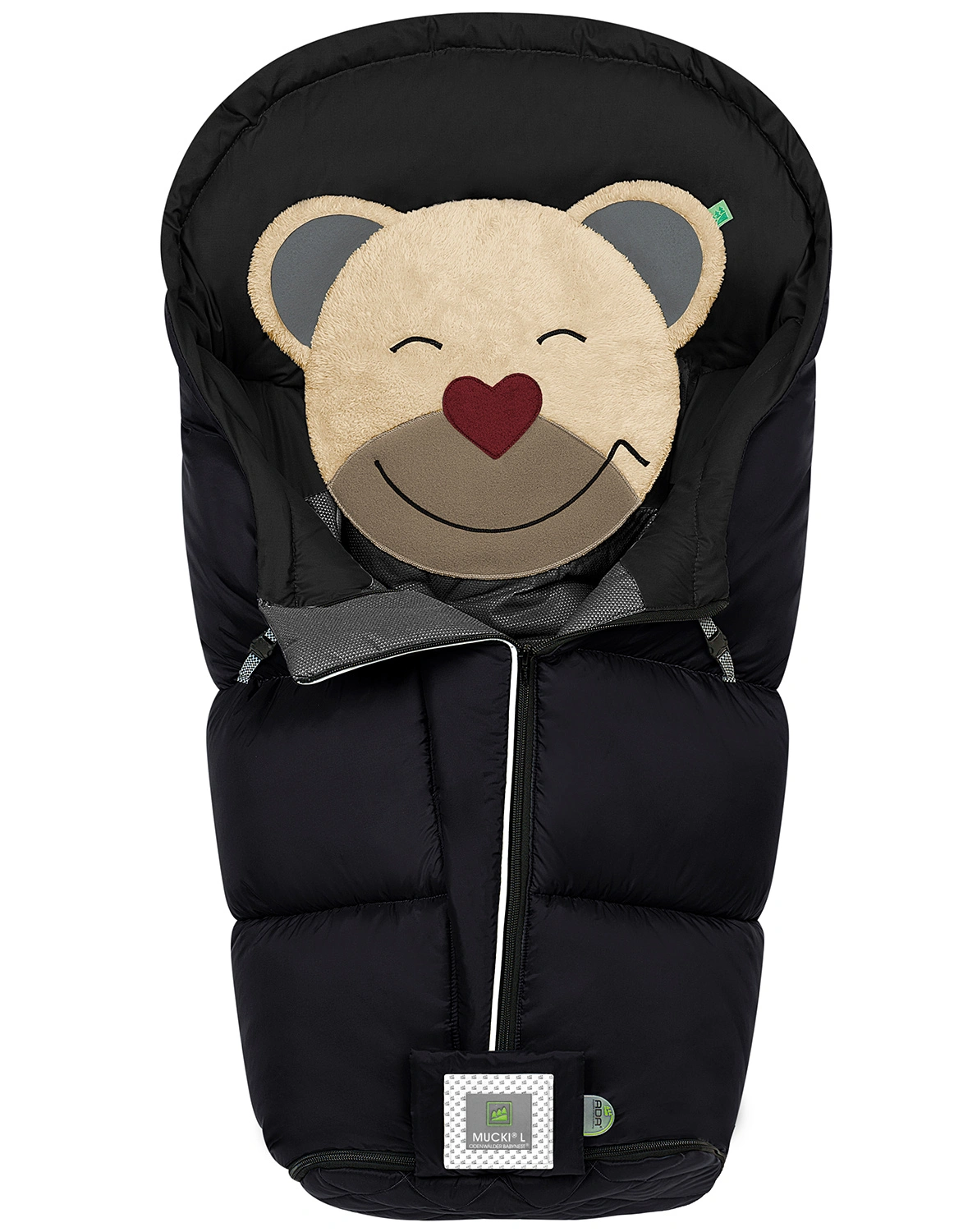 Fußsack Mucki® L-CS (98cm) weitenverstellbar in schwarz