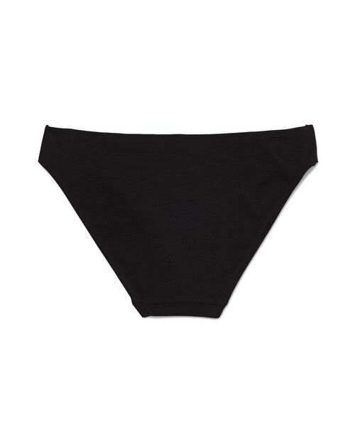 bas de bikini femme taille mi-haute noir