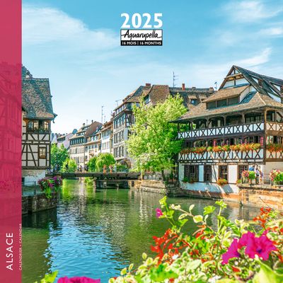 Calendrier mensuel 30x30 cm - 16 mois - Alsace