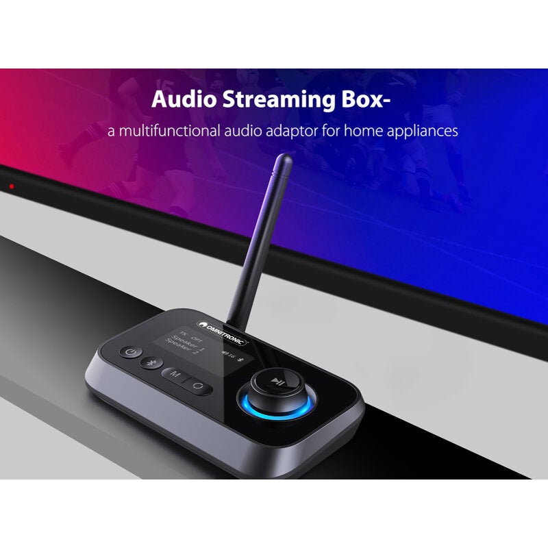 Omnitronic BDT-5.0 Bluetooth 5.0 3-in-1 zender/ontvanger/bypass