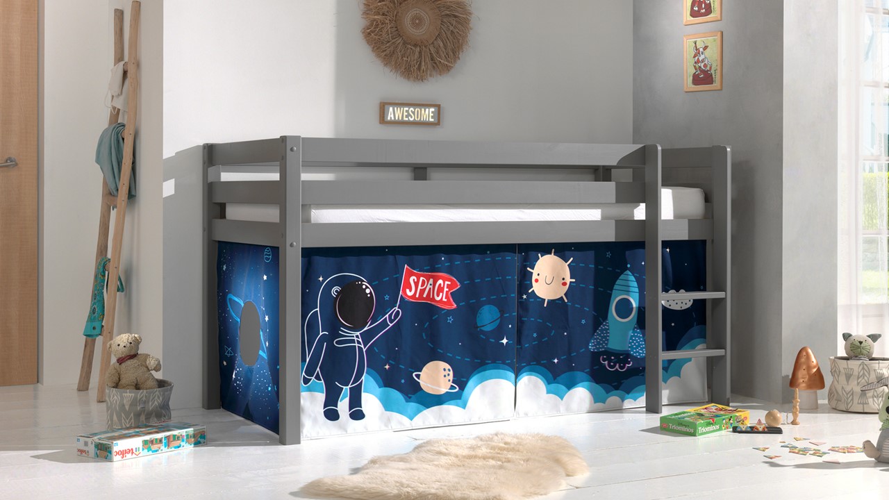 Gordijnen Space shuttle Pino/Scott blauw