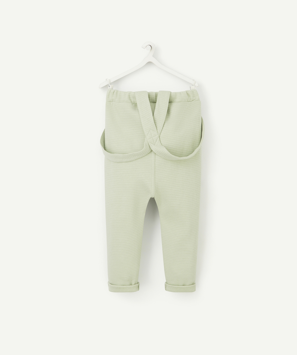 PANTALON DE JOGGING BÉBÉ GARÇON VERT AVEC BRETELLES AMOVIBLES