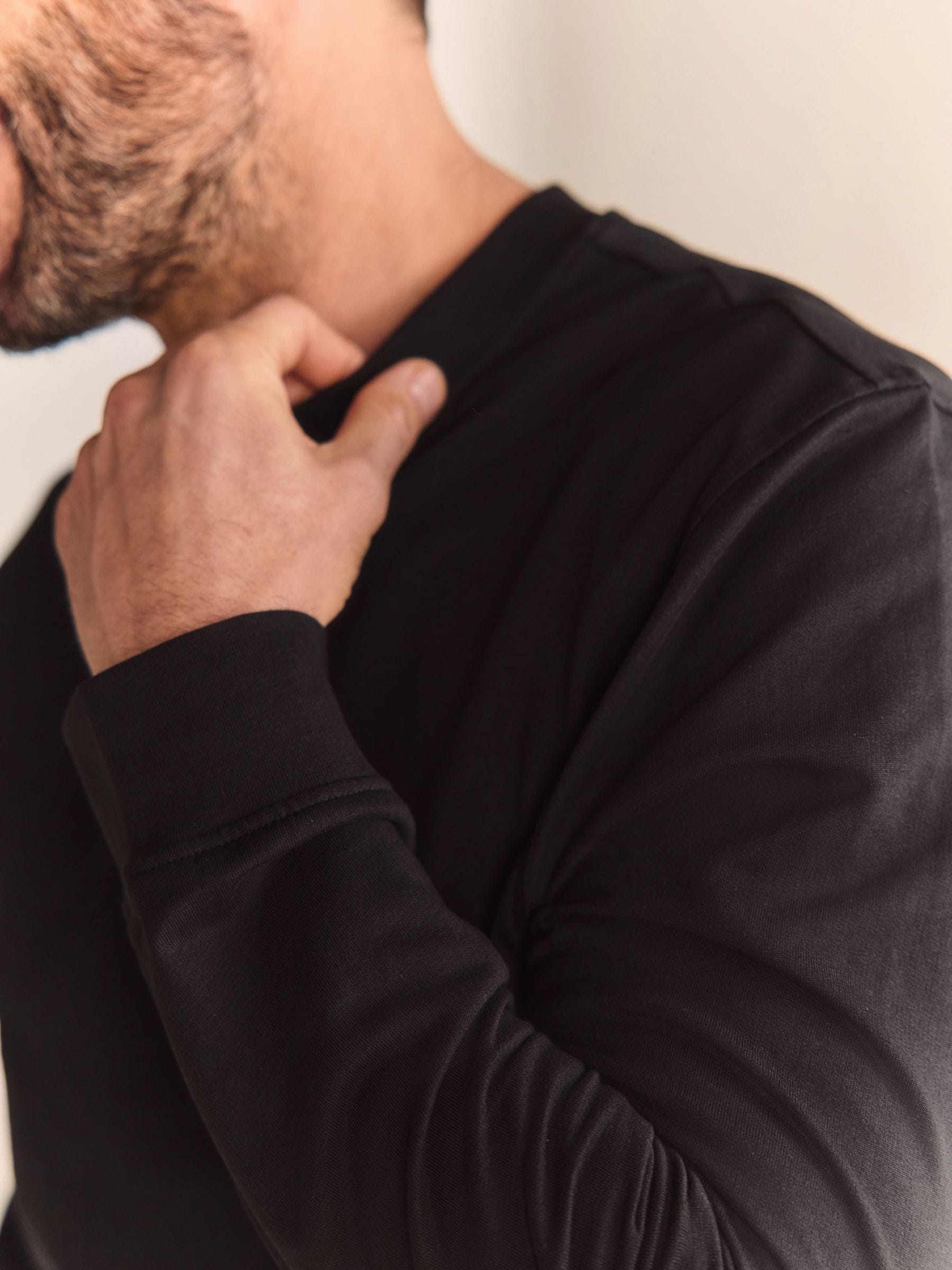 Zwart - Dun sweatshirt met ronde hals