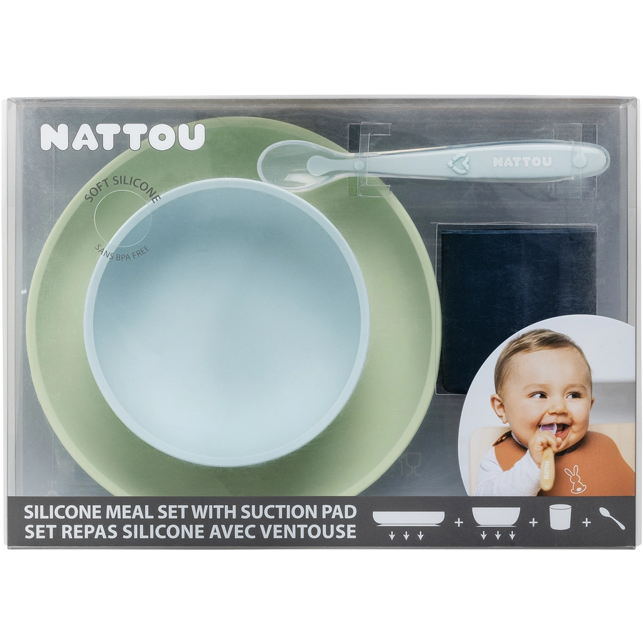 Nattou Esslern Set 4 teilig Grünblau