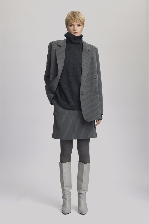 Gestuz JoelleGZ mel. pinstripe blazer 2. 0 Grey pinstripe