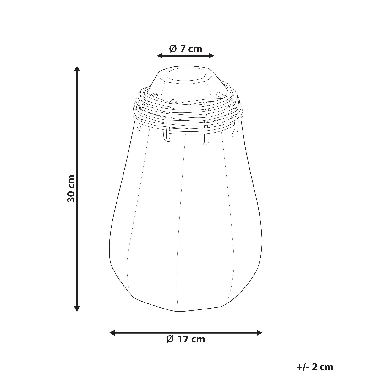 Beliani Vase KAMPAR - Blanc