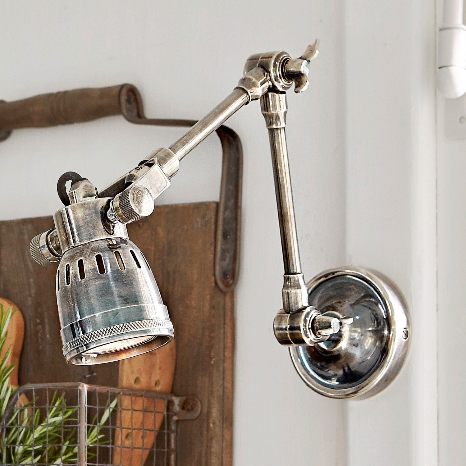 Wandlampe Abagail antiksilber