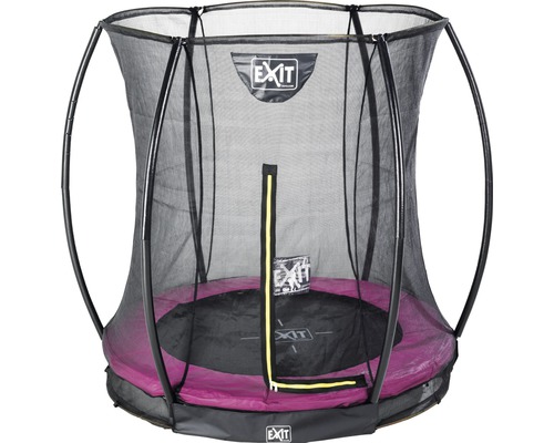 EXIT Silhouette Ground trampoline met veiligheidsnet, Ø 183 cm, roze