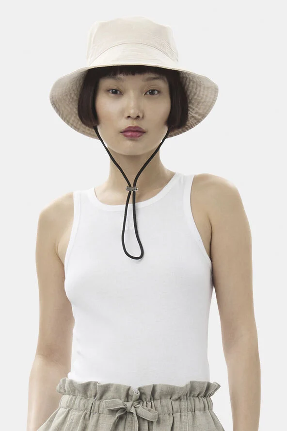 Ganni Fisherman Bucket Hat Egret