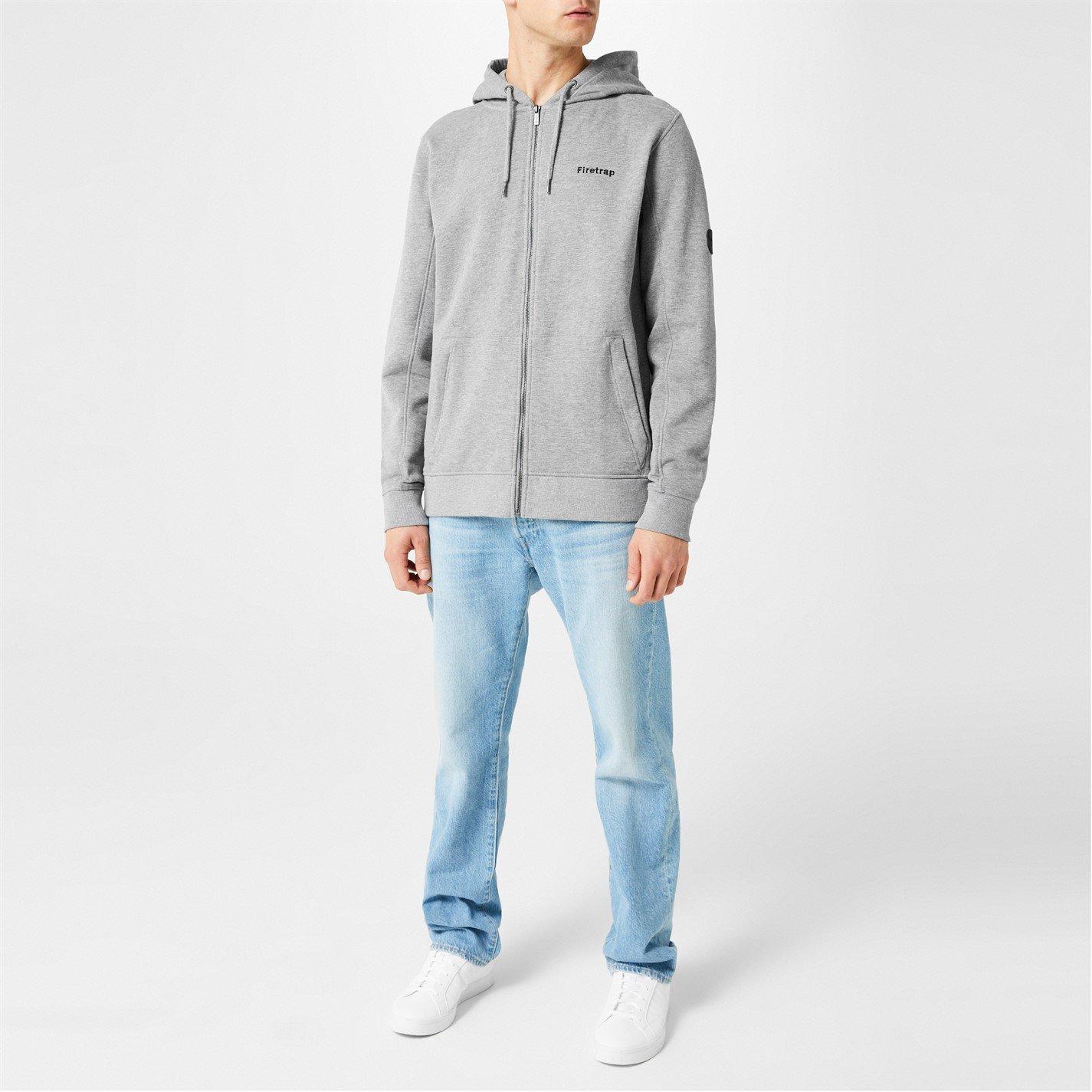 Firetrap Mens Brunel Full Zip Fleece Hoodie