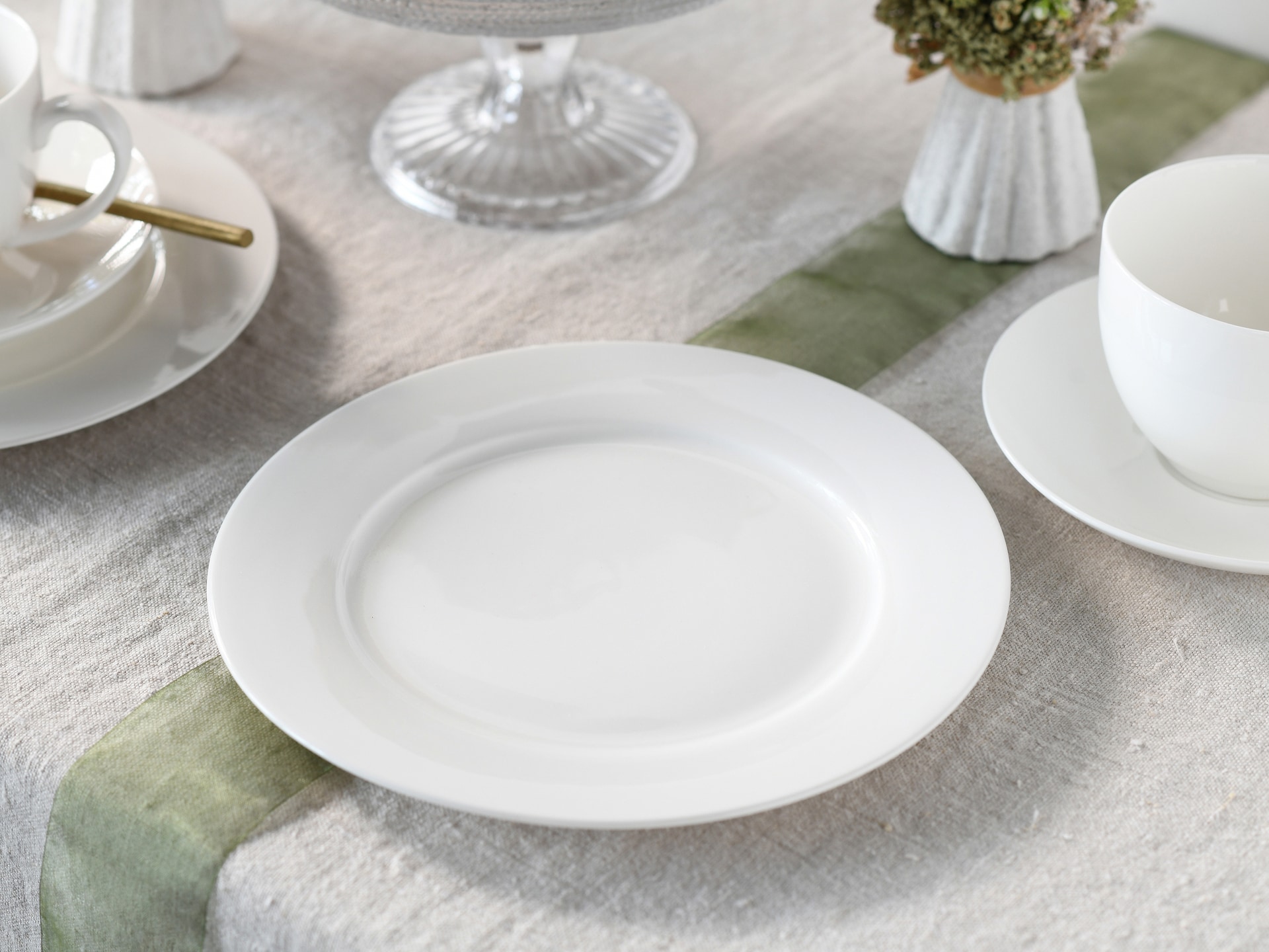 CreaTable Dessertteller FLEUR ROYAL 6er Set creme weiß