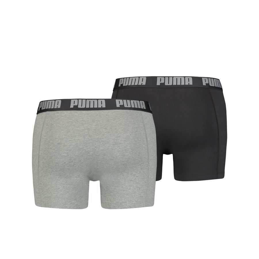 PUMA Shorts Boxer Basic 2-Pack - Gris/Noir