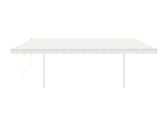 Auvent automatique avec capteur de vent avec LED 5x3 m Crème