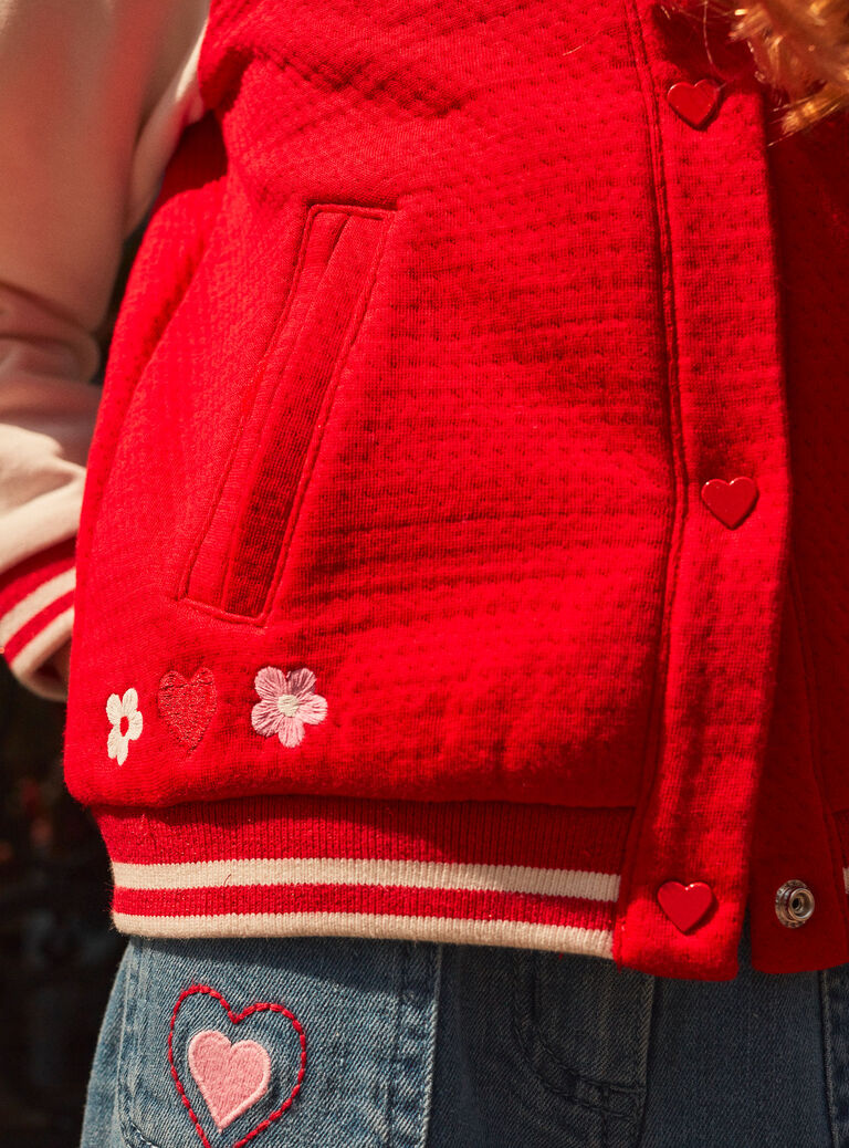 Teddy rouge et blanc en tubic