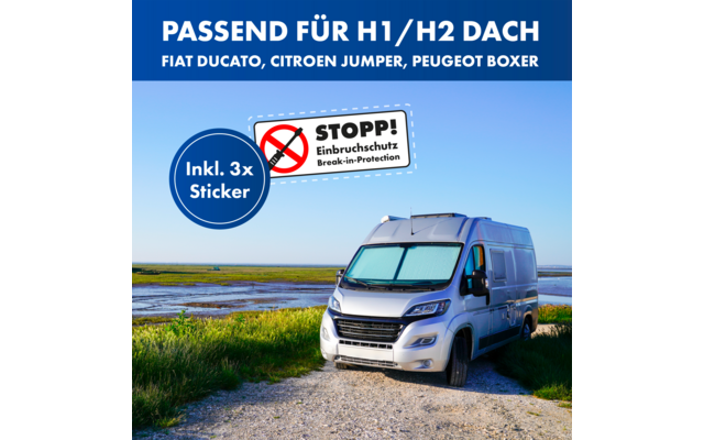 LAINFELD Hecktürverriegelung Einbruchschutz H1/H2 Dach für z.B. FIAT Ducato, Citroen Jumper