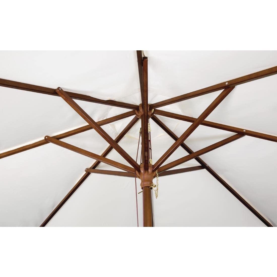 Bolero runder Sonnenschirm, Terrasse, Garten, Sonnenschutz, 3 Meter Durchmesser, Farbe: Creme, Größe: 2,37 (H) x 2,5 (Durchmesser) m, 38 mm Stangendurchmesser, Sockel separat erhältlich, CB513