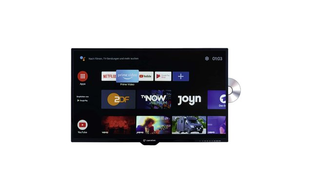 Caratec Vision Weitwinkel TV mit DVB-T2 HD DVB-S2 und DVD-Player