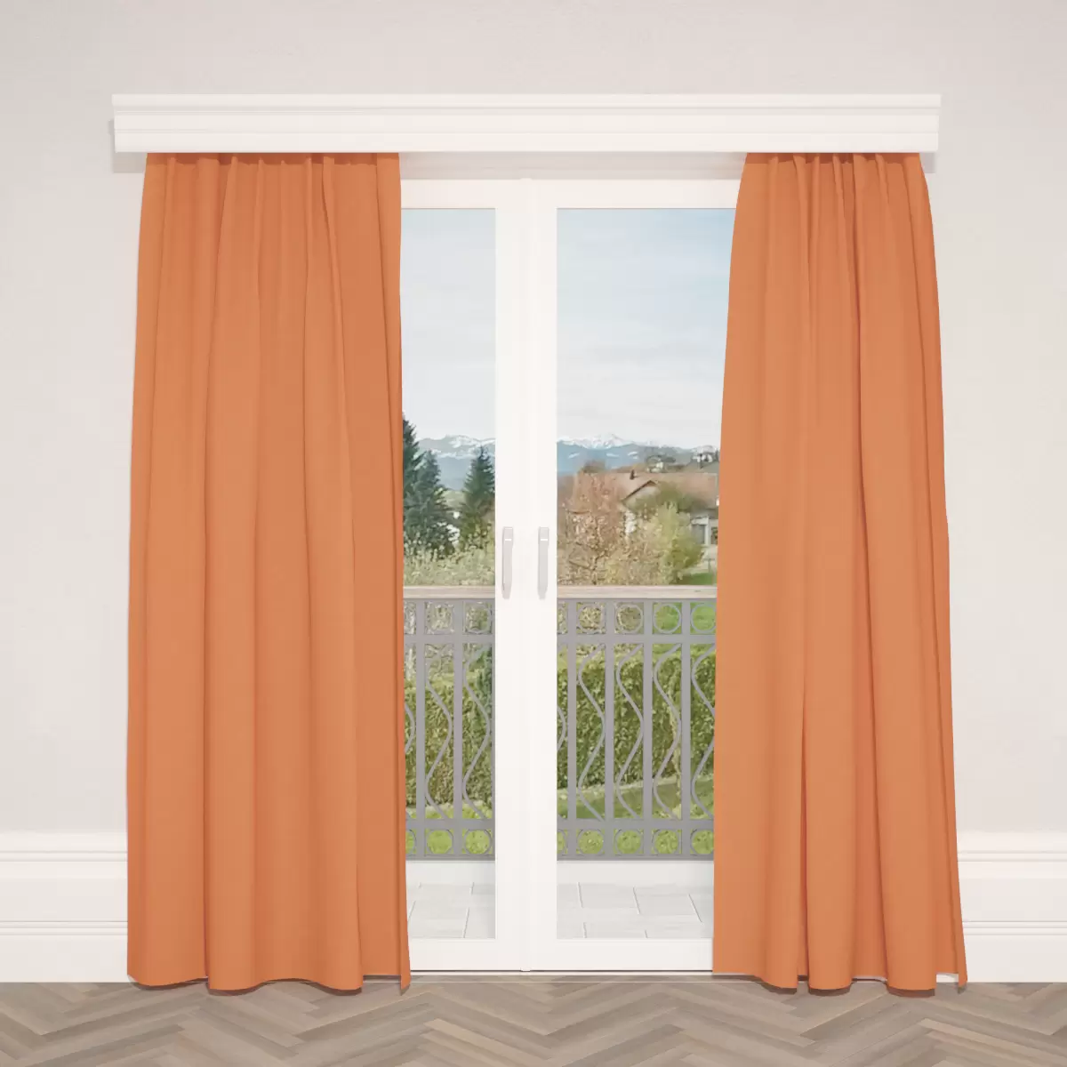 Verdunkelungsvorhang Satin Orange