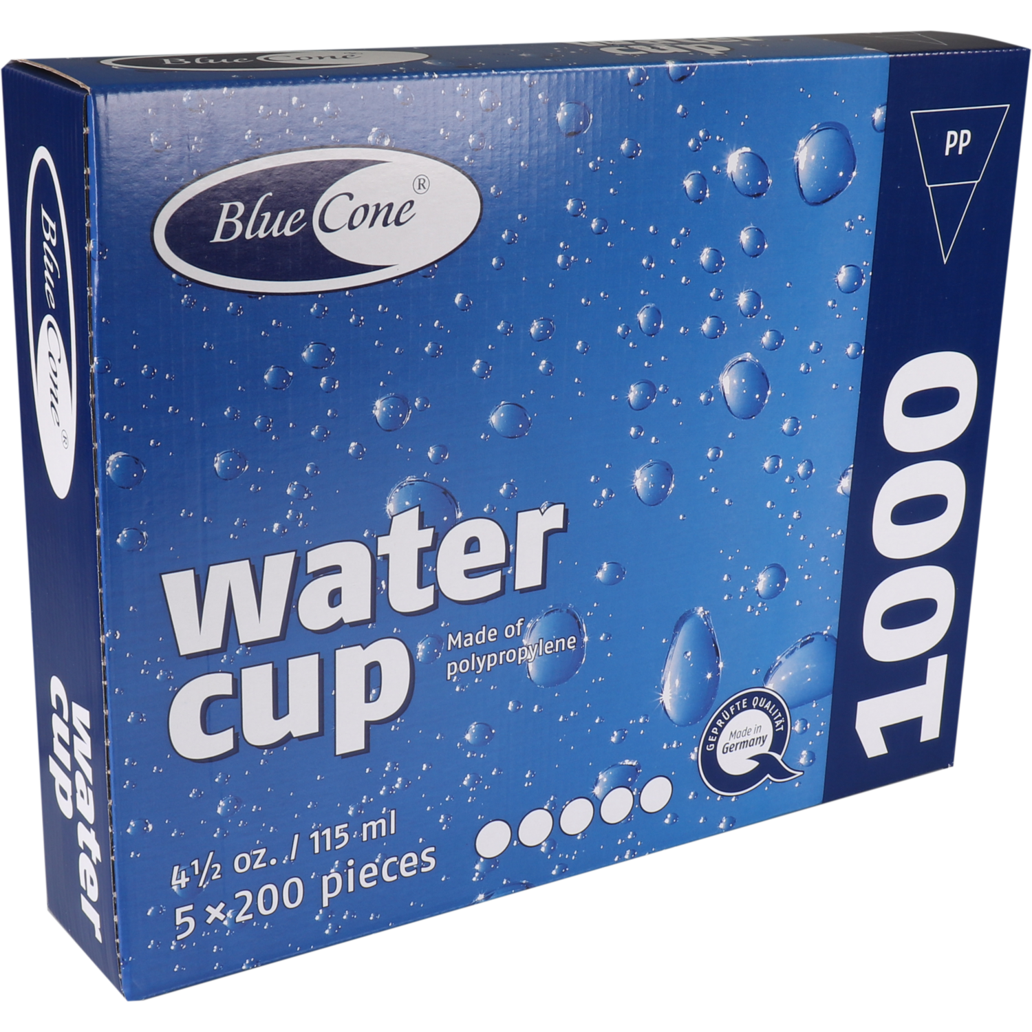 Watercone, 115ml, Ø70.3mm, 105mm, pP, ijsblauw