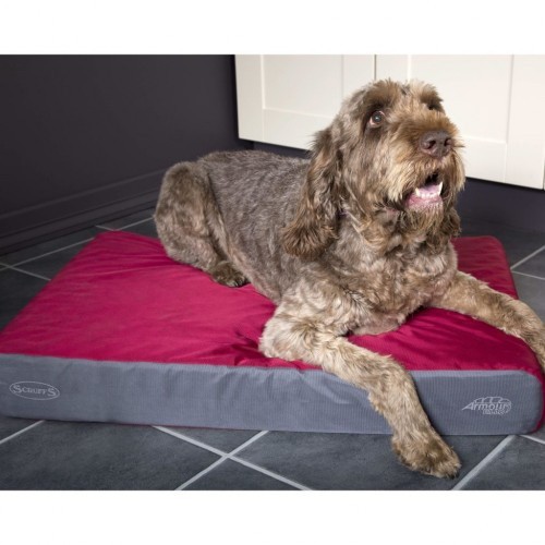 Colchão ortopédico vermelho para cães