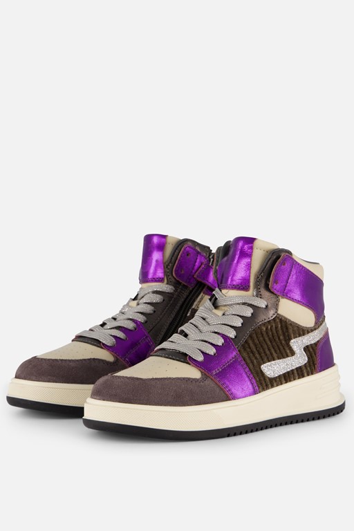 Muyters Sneakers paars Leer