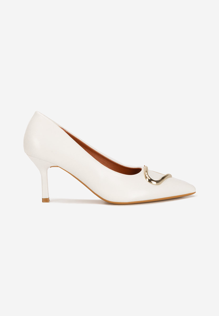 Chaussures à talon fin blancs Cecinia