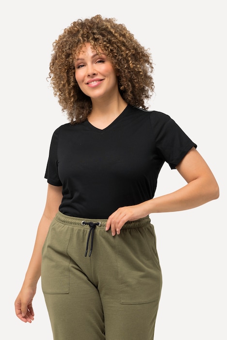 Funktionsshirt, antibakteriell, V-Ausschnitt, Halbarm