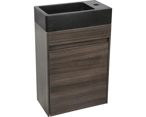 Wastafelmeubel Verschil HURA L BxHxD 39,5 x 52 cm x 21,5 cm Frontkleur eikengrijs