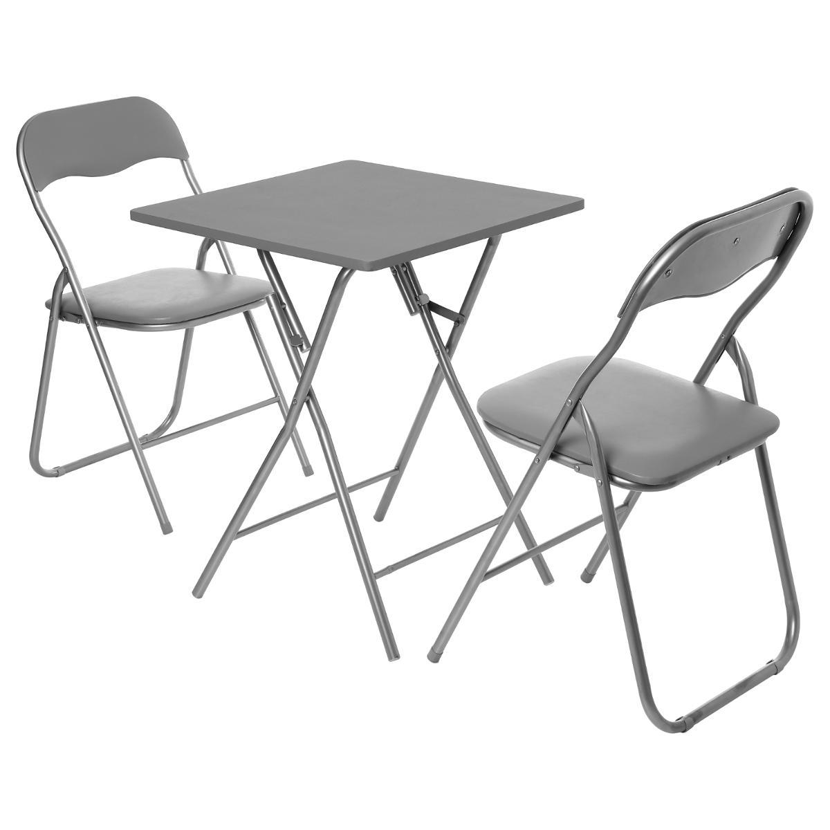 TABLE PLIANTE 60X60CM GRIS