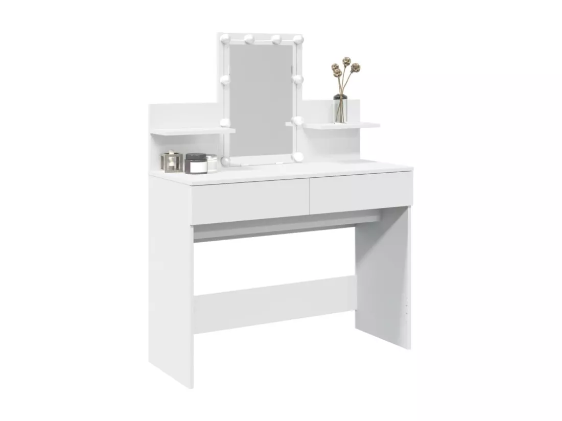 Coiffeuse avec LED blanc 100x40x130 cm