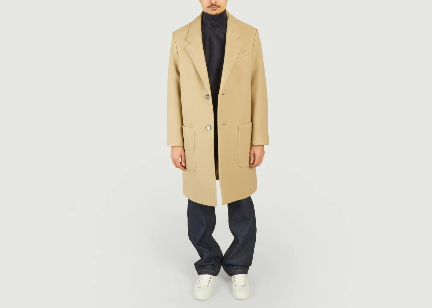 Manteau Long en Laine AMI Paris