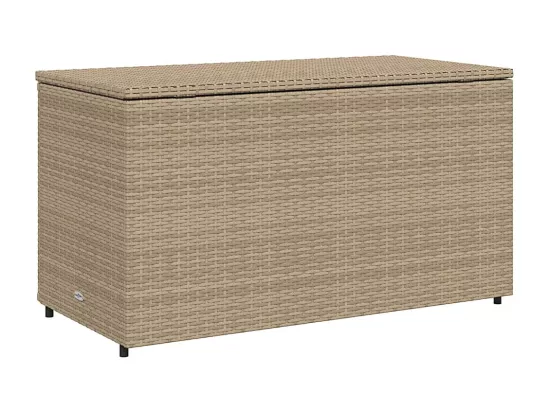 Armoire de rangement jardin beige 110x55x60,5 cm résine tressée