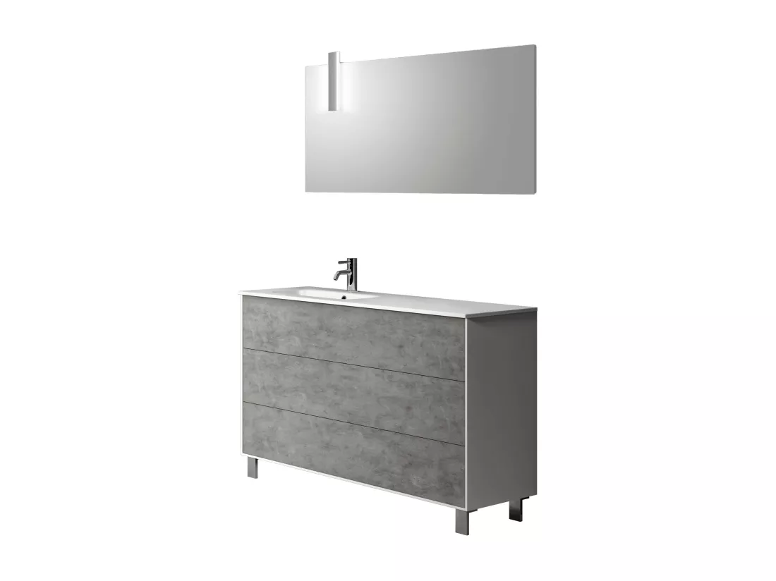 Ensemble de salle de bain vasque SX 4 pièces IGEA ciment