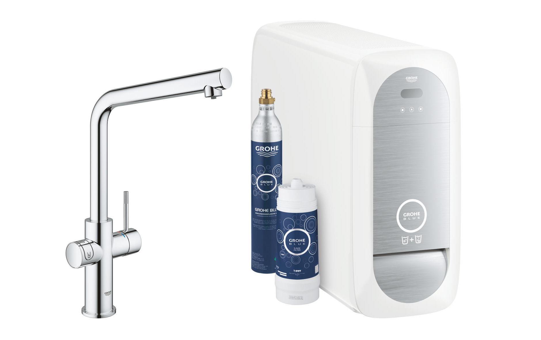 Küchenarmatur Blue Home L-Auslauf, Starter Kit, Chrom<br>Die frischste Wasserquellen