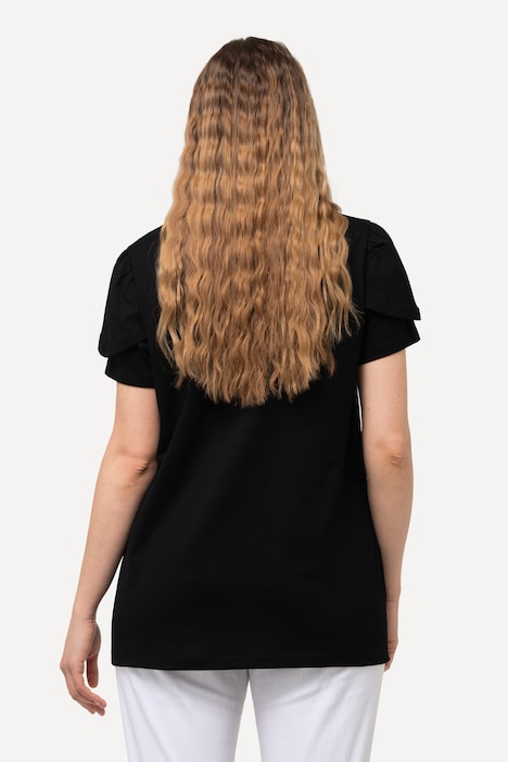 T-Shirt, bedruckt, A-Linie, Rundhals, Halbarm