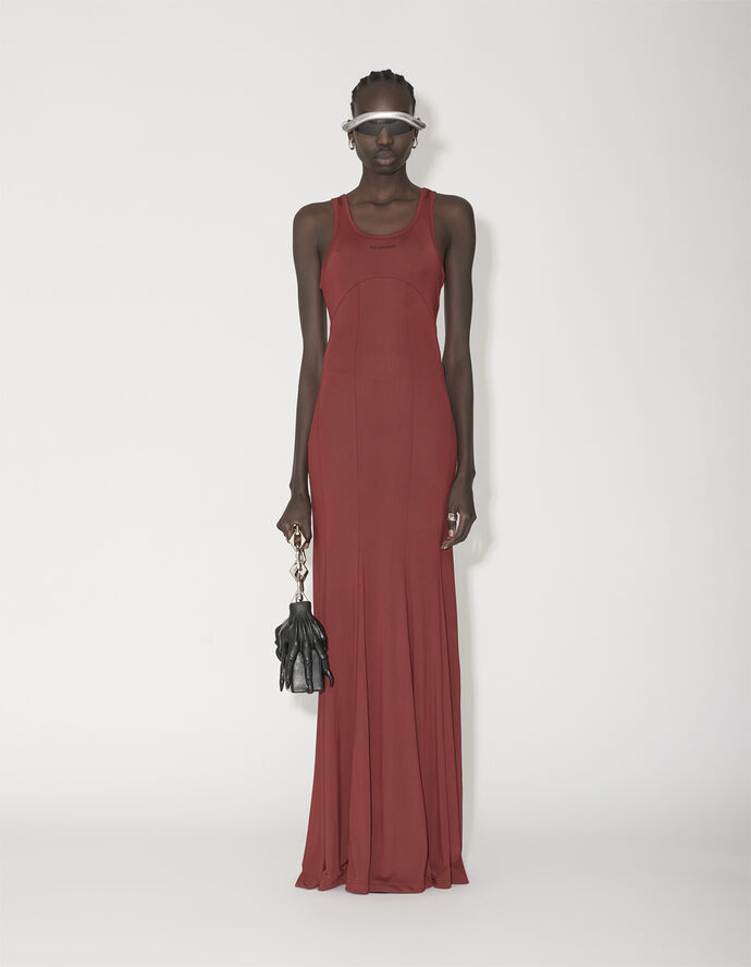 Han kjøbenhavn Logo Stretch Jersey Long Dress Sort