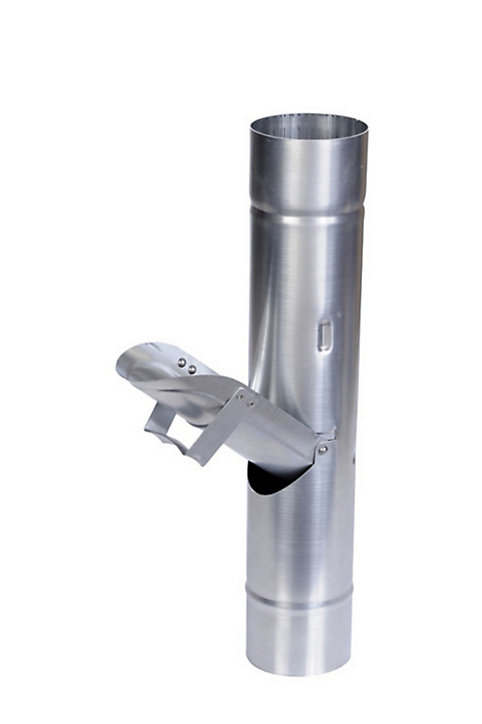 Récupérateur d'eau à clapet en zinc Ø80 mm