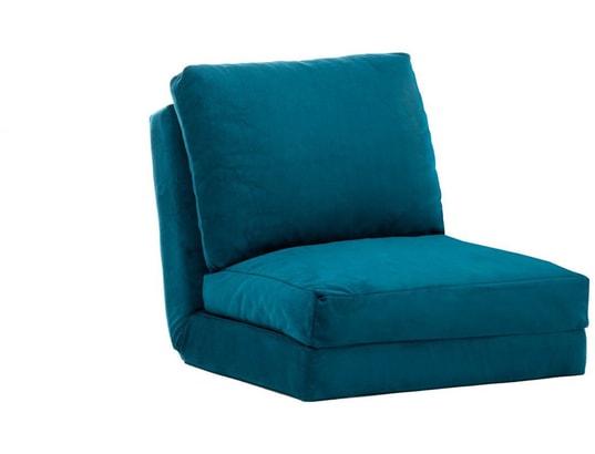 CONCEPT1 - Fauteuil convertible Taida bleu 60 x 68 x h62