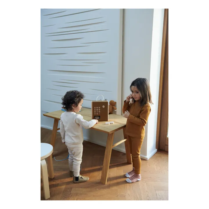 Liewood Téléphone à pièces Rufus en bois | Caramel